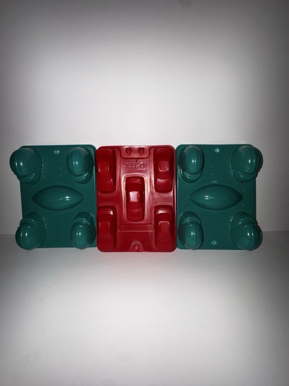 Vintage Jello Jiggler Molds Set Of 3 Footballs Helmets & Racecars